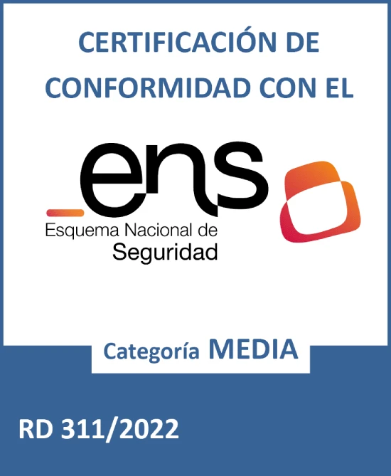 Certificado de Conformidad con el Esquema Nacional de Seguridad (ENS)